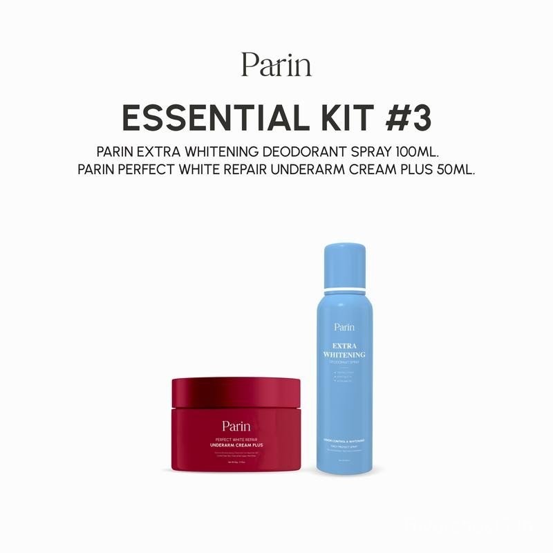 Parin Essential Kit #3 Set คู่หู กู้รักแร้บูด Parin Perfect White Repair Underarm Cream Plus & Extra