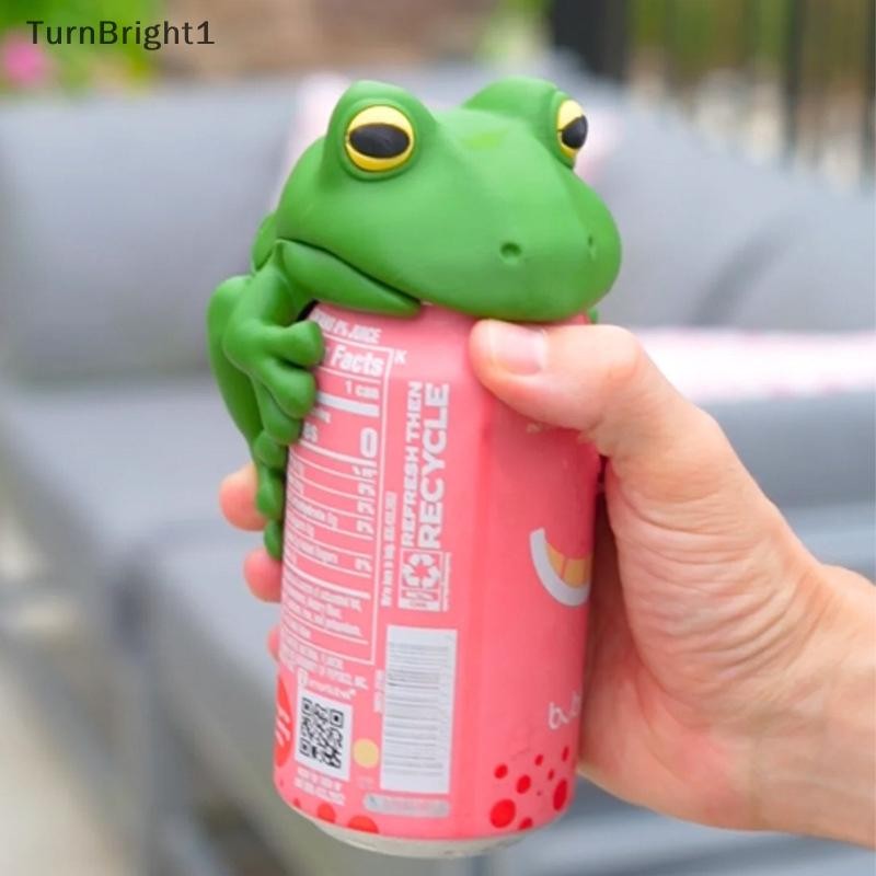 [TurnBright] Fizzy Frog Can Cover, Frogs Can Cover, Frogs Can Topper & Lotus Leaf Pad, Soda Can Caps