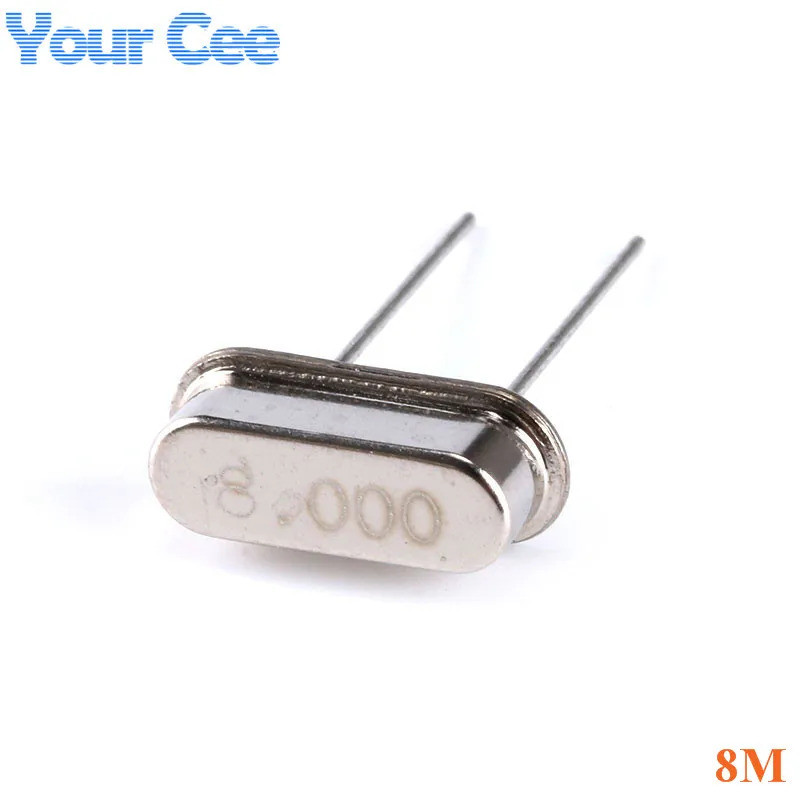 10pcs 8.000M 8.000MHZ 8MHz 8 MHZ ควอตซ์คริสตัล Resonator Passive Oscilator HC-49S ใหม่