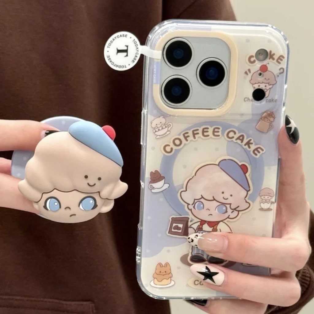 Coffee boy เหมาะสําหรับเคสโทรศัพท์มือถือ iPhone17, Apple 16promax ใหม่ 15pro ผู้หญิง 13 เคสป้องกัน 14 17pro 17promax 16pro 16 14pro 14promax 15 15promax