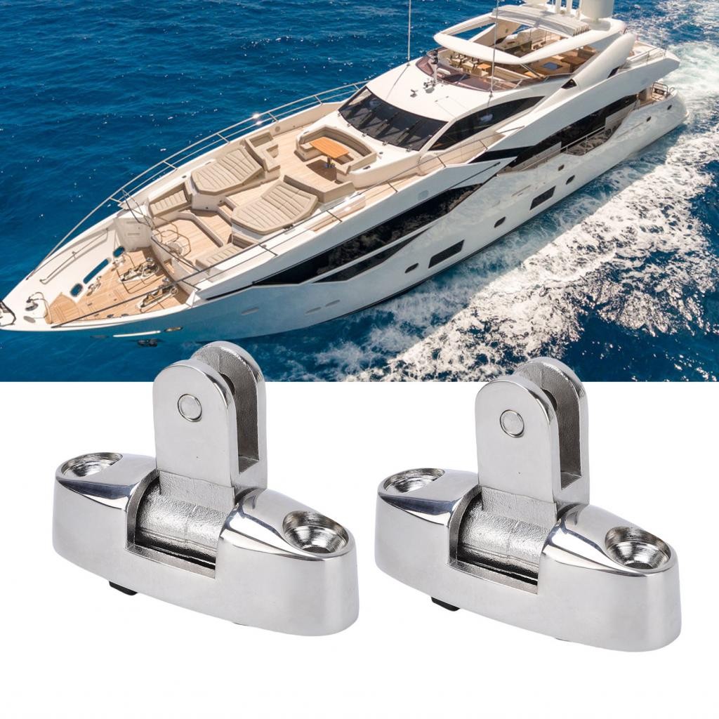 localcamera-th 2pcs เรือชั้นบนหมุนบานพับ Secure 316 สแตนเลสติดตั้งฮาร์ดแวร์ที่ติดตั้งสำหรับเรือยอชท์