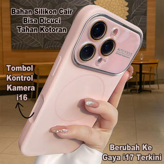 [Transform Into i17 ] Pink Anti-fouling Premium Beludru Softcase Lens Protection Casing Magnetic Silicone Soft Case for iPhone 13 14 15 16 PRO MAX Black 13PRO 14PRO 16PRO 15PRO Blue Green Cover