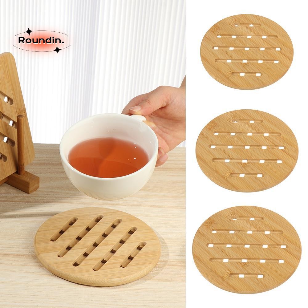 ROUNDIN Placemat Modern Simple Soft ฉนวนกันความร้อน Home Dining Coasters Round Table Mat