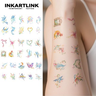 INKARTLINK Dreamy Moonlight รอยสักชั่วคราว สติ๊กเกอร์รอยสักห…