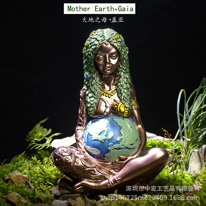 Gia Earth Mother Crafts Garden Courtyard รูปปั้นหญิงเรซิ่นเครื่องประดับตกแต่ง Mother Earth