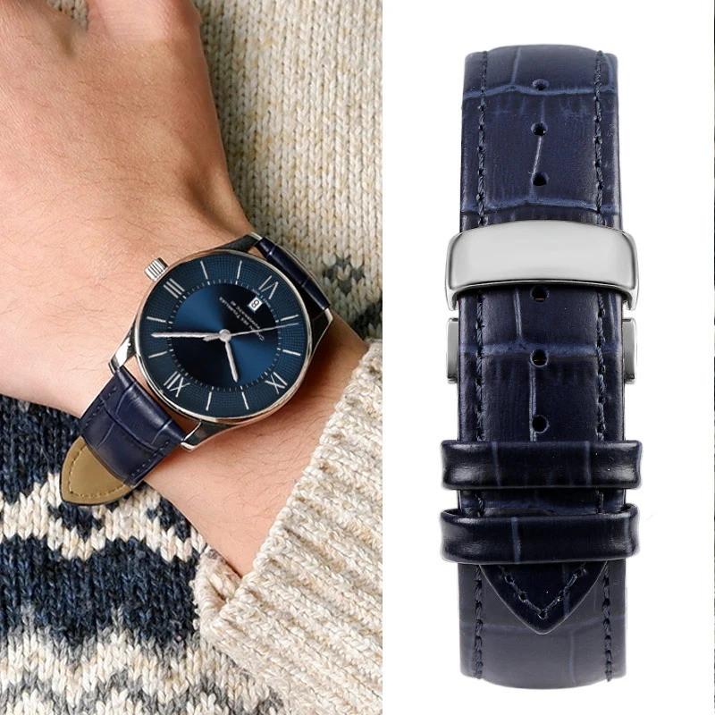 สายรัดข้อมือหนังวัวสําหรับ Tissot T099 สายนาฬิกา 1853 duruer series T099207 / 407ก สายนาฬิกา 16 มม. 