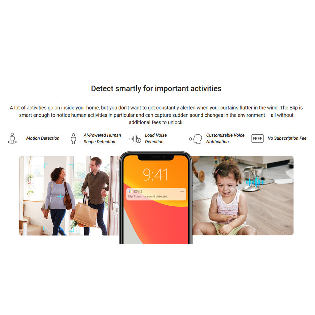 EZVIZ E4P 6MP Smart Wi-Fi Panoramic Fisheye Camera พร้อมดีไซน์ทันสมัย คมชัดไร้จุดบอด 360° - รูปที่ 4