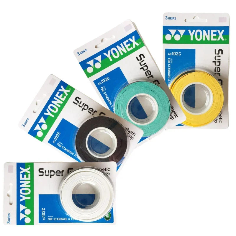 YONEX 3 Grips/แพ็คผ้า AC102 AC102EX 102C มือกาวเทนนิสไม้แบดมินตัน Professional Anti-slip Rackets Pad