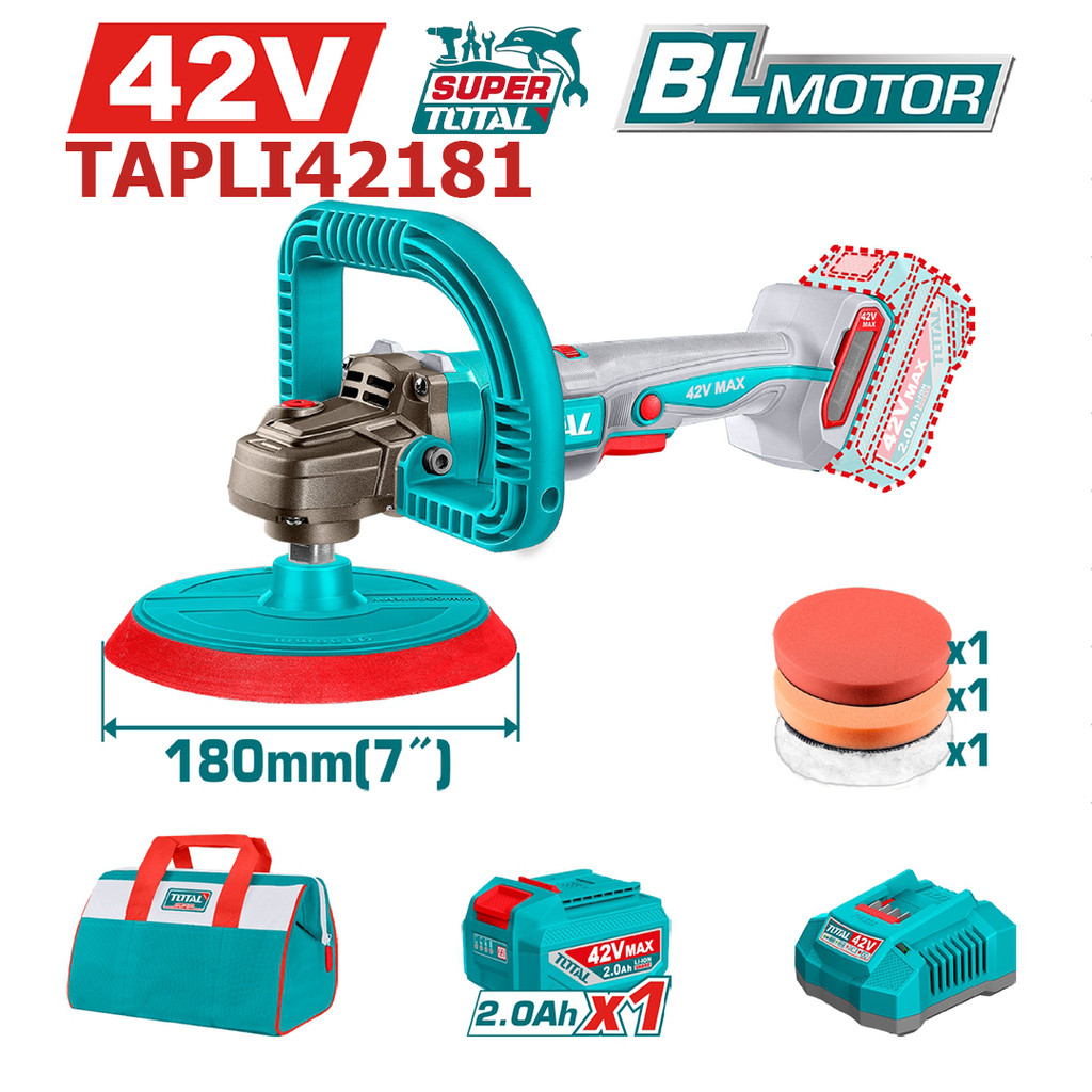 [ TOTAL ] เครื่องขัดไร้แปรงถ่าน Li-Ion 42V (TAPLI42181)