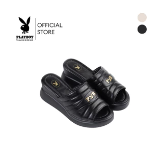 PLAYBOY รุ่น Sine Wedge Shoes รองเท้าส้นเตารีด รหัส ST-HS262C155 ดีไซน์ส้นสูง มี 2 สี สีPearl และสี Caviar