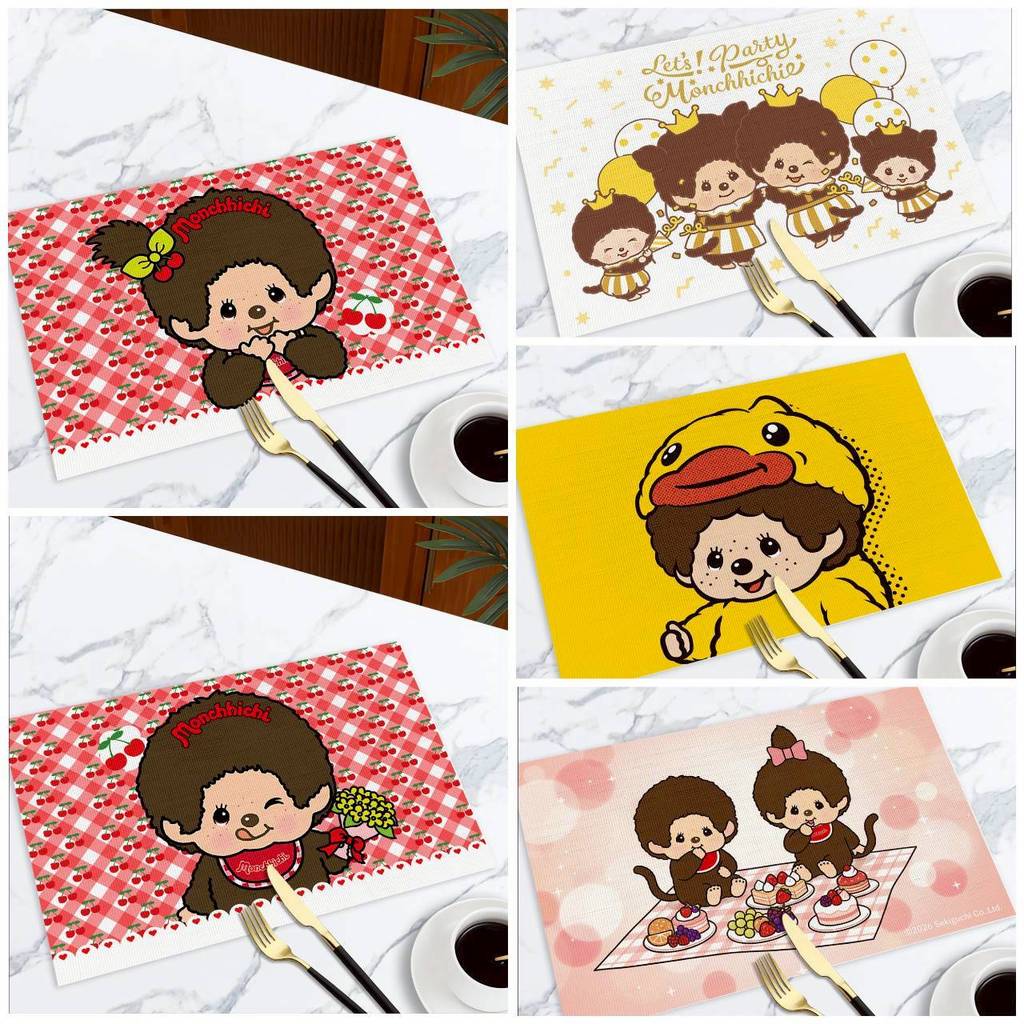 เพิ่มความน่าทานให้มื้ออาหาร 🍒 แผ่นรองจาน Marron Cream - แผ่นรองจานกันเปื้อน - ขนาด 45×30 cm - วัสดุ PVC กันน้ำ