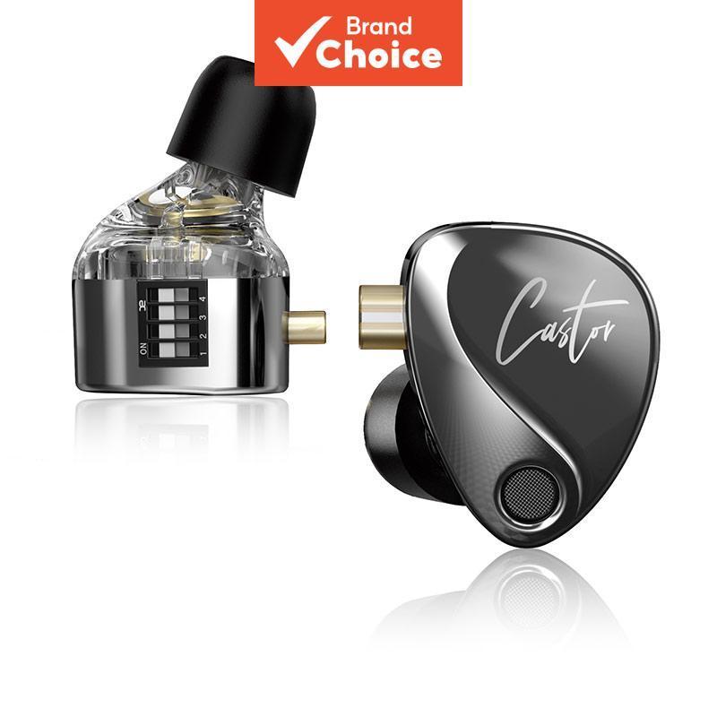 KZ Castor หูฟังชนิดใส่ในหู HiFi Dual Dynamic ความละเอียดสูง ENC Noise Cancelling IEM Stage Dj Musicians สําหรับเพลง