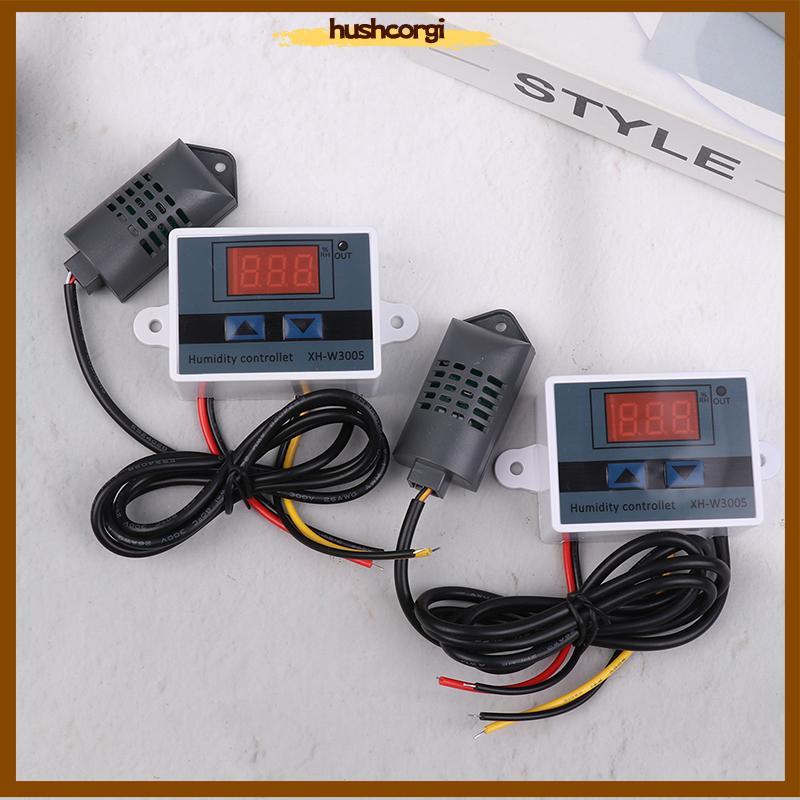 [hushcorgi] XH-W3005 ตัวควบคุมความชื้นแบบดิจิตอล 12V 24V 220V Humidistat เครื่องวัดความชื้นสวิทช์ควบคุมความชื้น + เซ็นเซอร์หุ้นใหม่