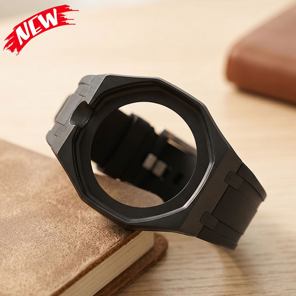สายรัดซิลิโคนอ่อนนุ่ม+เคสนาฬิกาเซรามิกสําหรับ Swatch Royal Pop Modification อุปกรณ์เสริมสายรัดข้อมือแบบรวม