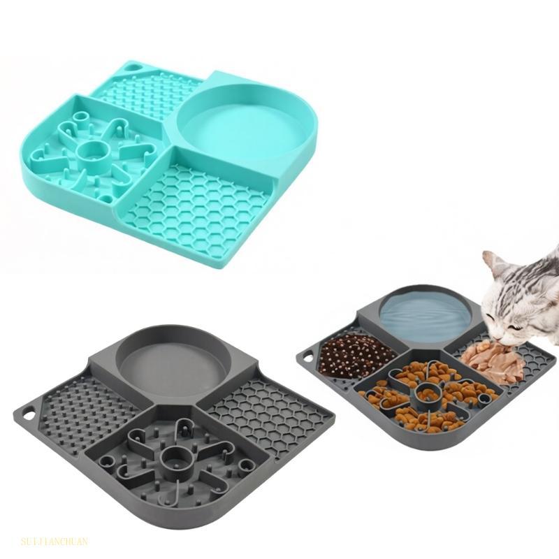SJT Travel Friendly Pet Slow Feeding Mat พร้อมฐานกันลื่นสําหรับสุนัข Active Feeding Healthy Eating S