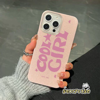 เหมาะสำหรับ OPPO Reno 16 14F 13F 15 15F 13 5 11 5F 16F 12 13F 12F 5z 6 6z 14 ลายตัวอักษร COOL GIRL กลิตเตอร์ เคสโทรศัพท์