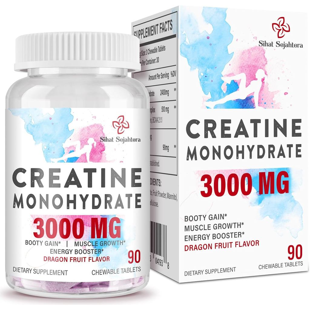 เม็ด Creatine 3000 มก. พร้อมคอลลาเจนไฮโดรไลซ์, BCAA, สารสกัดจาก Panax Notoginseng – Performance & Re