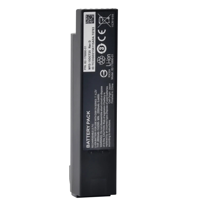 2600mAh Barcode Scanner แบตเตอรี่ DS8178 แบตเตอรี่แบบชาร์จไฟได้ 82-176890-01 สําหรับม้าลาย DS8178 Se