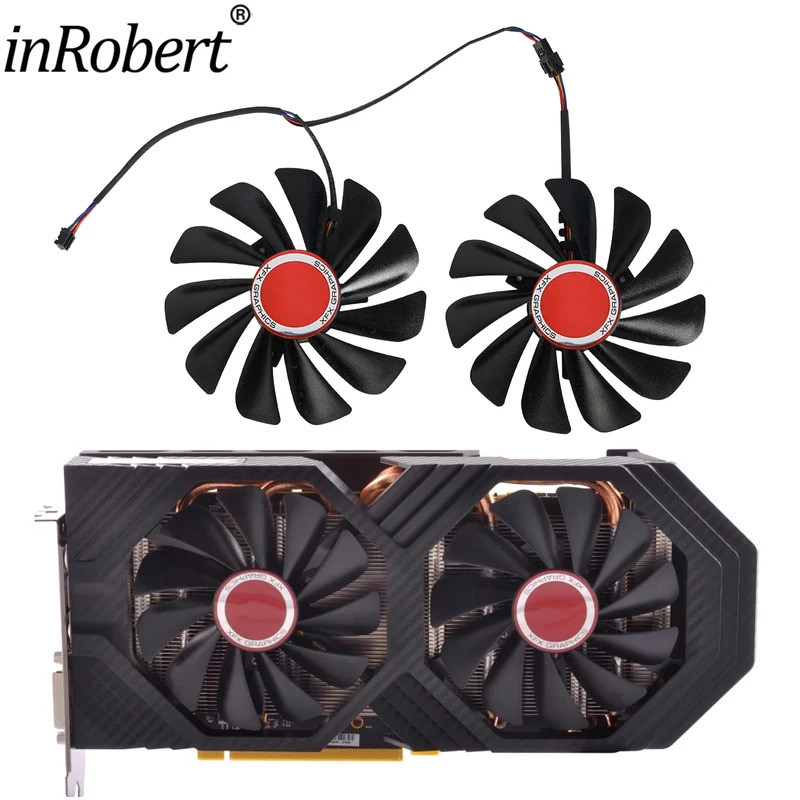 *95MM FDC10U12S9-C 4Pin Cooler พัดลมเปลี่ยนสําหรับ XFX Radeon RX 570 580 590 4G Vega 56 64 RX580 กรา