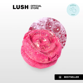 LUSH บับเบิ้ลรูน บับเบิ้ลบาธ บาร์ ตีฟอง ในอ่างอาบน้ำ ROSE JAM BUBBLEROON BUBBLE BATH 100g