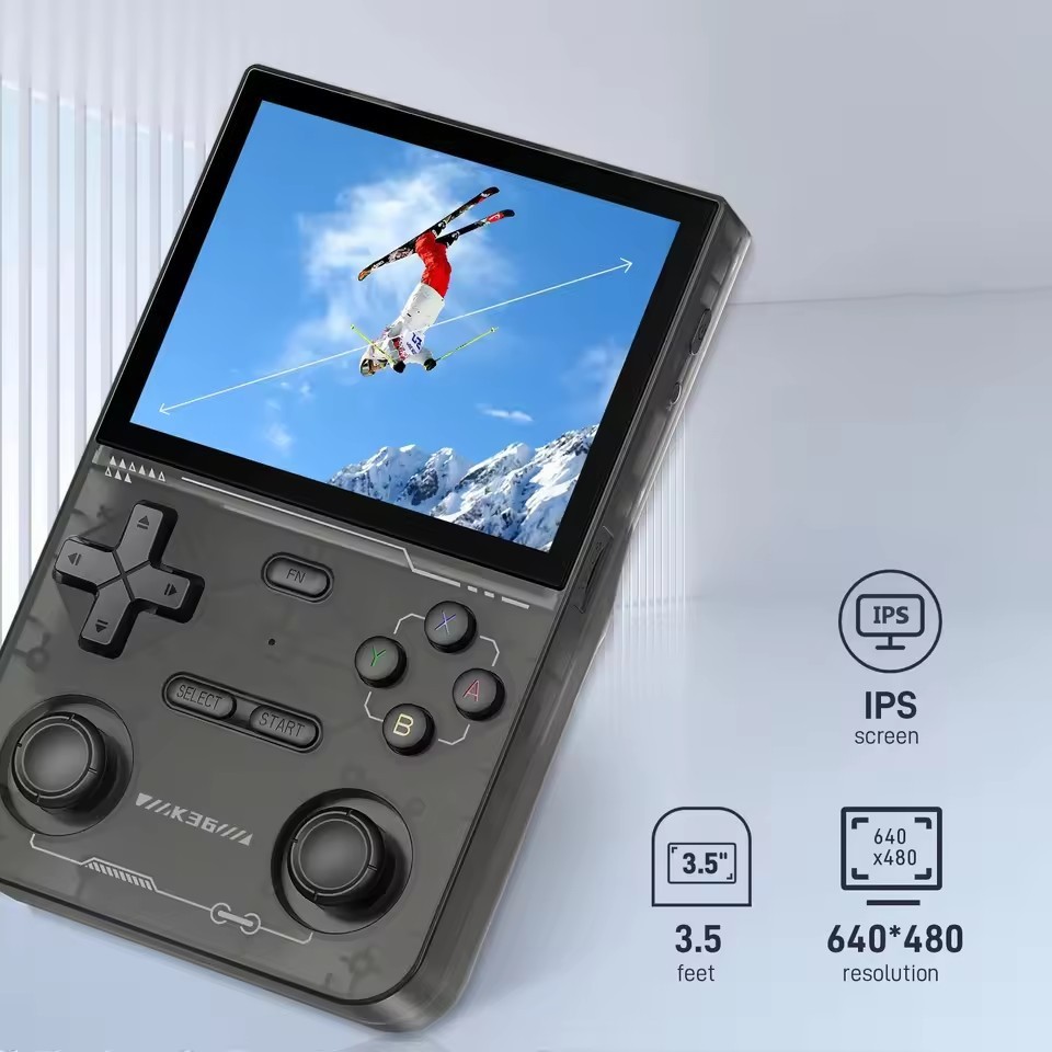 ใหม่ K36 Kaiyuan Handheld Linux System Retro เกมคอนโซลอาเขตจอยสติ๊กมือถือเกมคอนโซล
