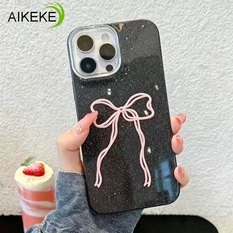 หรูหราริบบิ้นโบว์Glitterเคสโทรศัพท์สําหรับRealme C100 C85 Pro C83 C75 C75X C71 C67 C65 C65S C63 C61 
