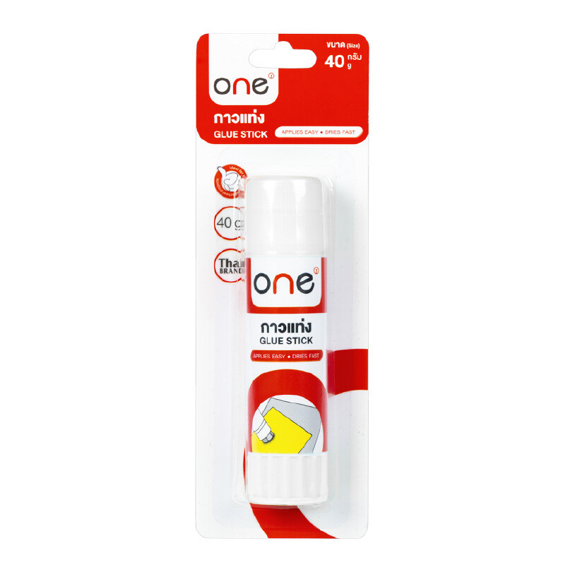 ONE กาวแท่ง สีขาว ขนาด 40 กรัม