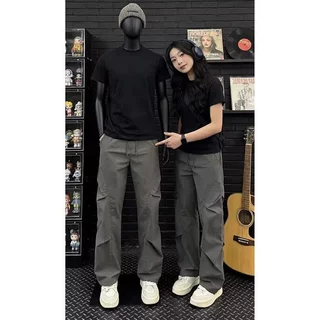 ใหม่ ป้อมปราการ กางเกงสินค้ากางเกงกางเกงลําลองหลวมตรงสาวฤดูร้อนแฟชั่น