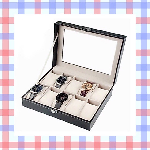 กล่องใส่นาฬิกา  10 ช่อง⌚Size (cm) :  20x 25 x 7.5