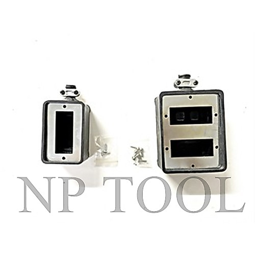 NP-797 JPS บล็อคยาง เปล่า 2*4//4*4 นิ้ว สำหรับ ปลั๊กกราวน์คู่ รุ่นเก่า (เฉพาะบ๊อกซ์)