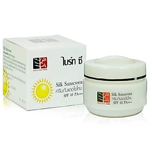 🌟 ครีมกันแดดใยไหม บางเบา สูตรกันน้ำ ไบรท์ ซี BRIGHT SEE SILK SUNSCREEN SPF40+ PA+++ ขนาด 10กรัม