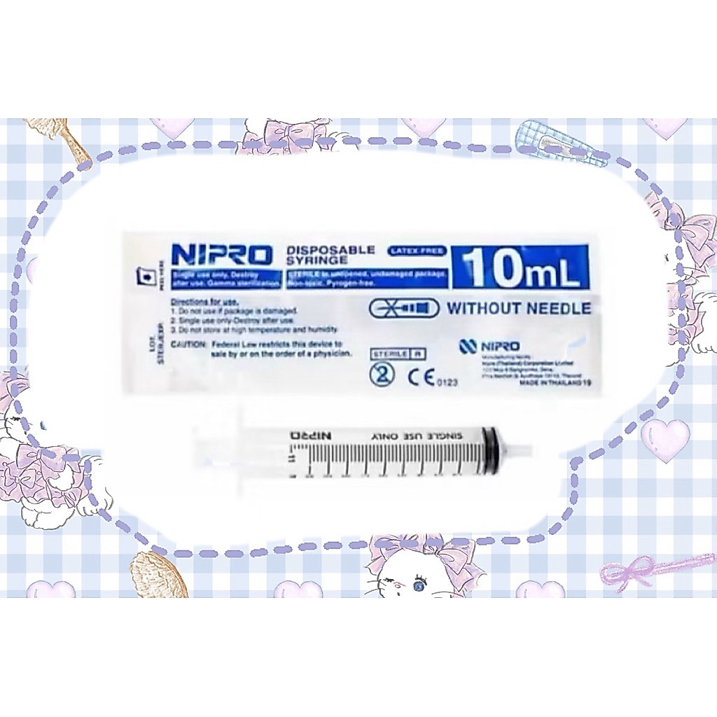 syringe 10 ml ไซริ้งค์ 10 ซีซี ล้างจมูก ป้อนยา ป้อนอาหาร nipro ของแท้ ราคาต่อชิ้น