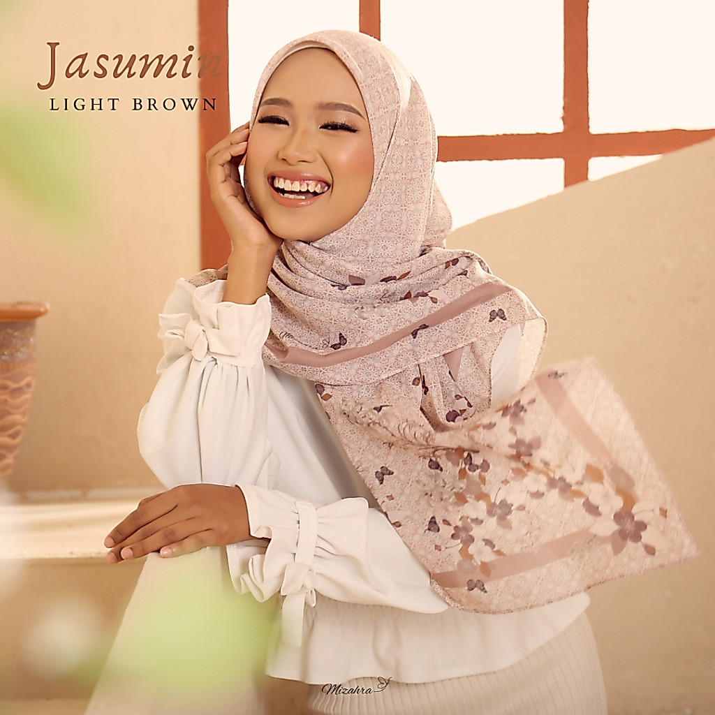 Bidan 45 Premium Cotton Voile - JASUMIN/ Tudung Bawal/ Bawal Premium Cotton Voile/ Tudung/ Tudung Ba
