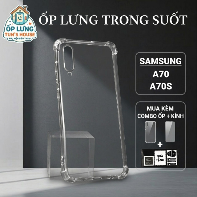 เคส Samsung A70, A70s เคส Tun House แบบใส | เคสโทรศัพท์แบบยืดหยุ่น SS galaxy ปกป้องกล้องโทรศัพท์ Sam