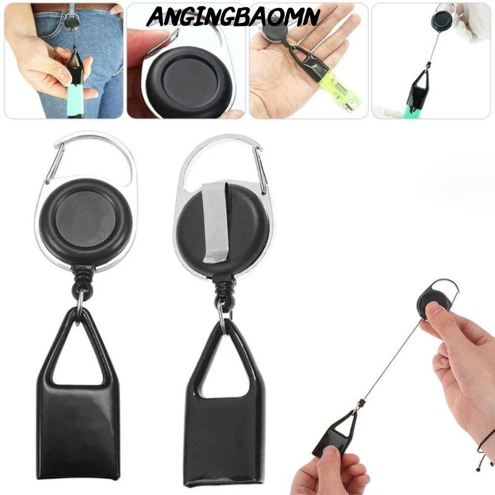 คลิปไฟแช็ก ANGINGBAOMN, แบบยืดหดได้สําหรับที่ใส่ไฟแช็กเข็มขัด, แบบพกพาสําหรับกระเป๋าถือคลิปคาราบิเนอร์แบบถอดได้
