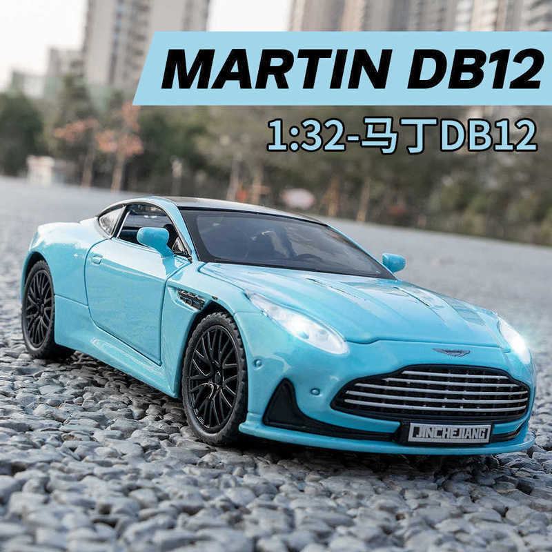 1: 32 โลหะผสมของเล่นรถคอลเลกชันเครื่องประดับ Aston Martin DB12 รถรุ่นจําลองกีฬาเครื่องประดับรถเด็กดึ