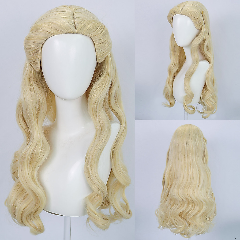 Glinda คอสเพลย์วิกผมสังเคราะห์สีบลอนด์ยาว ทนความร้อน Wicked