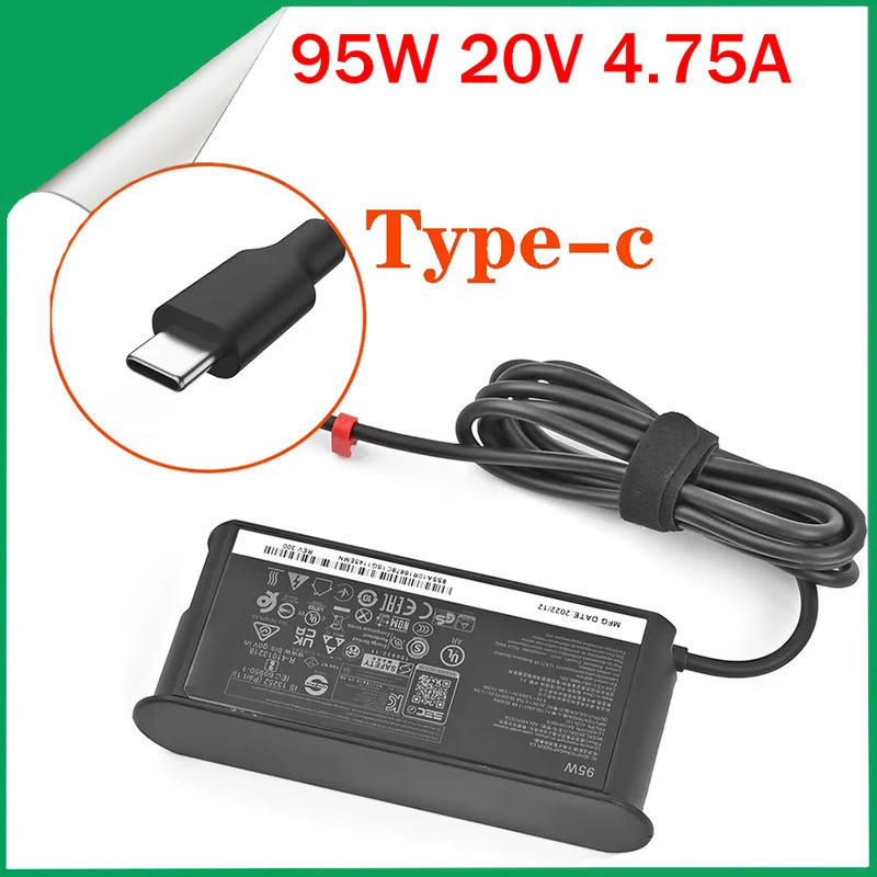 20V 4.75A 95W USB Type C PD Charger แล็ปท็อปอะแดปเตอร์จ่ายไฟสําหรับ Lenovo Asus Hp Samsung Y740S-15I