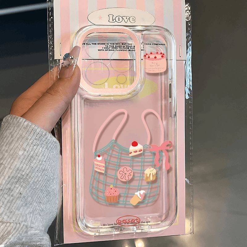 เหมาะสําหรับSamsung S25ultraเคสโทรศัพท์S24/23plus All-Match A53/A33 One BagขนมหวานS22 Precision Hole