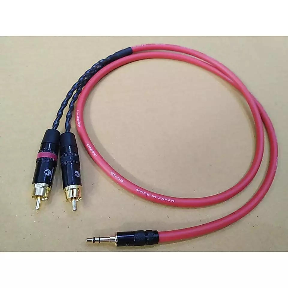 สาย (aux ) Mini 3.5 to RCA Canare L-4E6S (MADE IN JAPAN) รุ่นท็อป เลือกความยาวได้