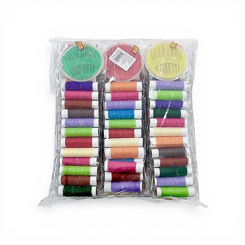 จัดชุด ด้าย+เข็มตลับ 1 โหล 12 ชุด พร้อมส่ง