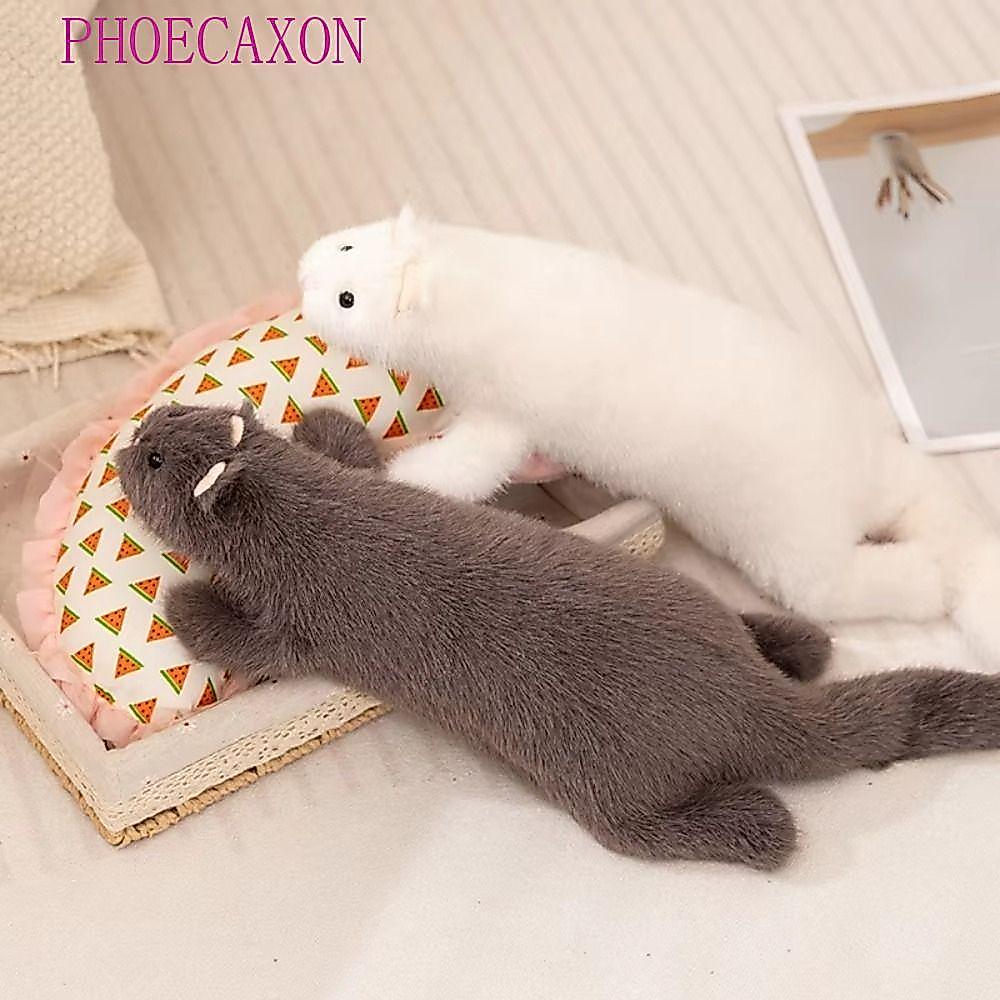 PHOECAXON Ferret Plush ของเล่น, Huggable ตุ๊กตาสมจริงออกแบบ Plush Ferret ตุ๊กตาของเล่น,น่ารักตุ๊กตาน