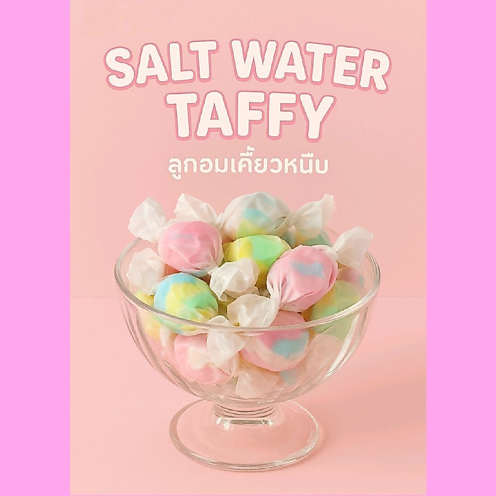 ลูกอมเคี้ยวหนึบ Salt water Taffy 24 รสชาติ