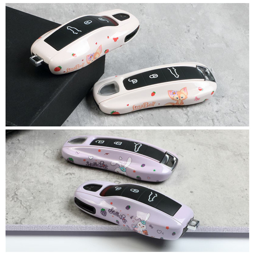เหมาะสําหรับ Porsche Taycan Taycan Palamela Macan911 Cayenne 718 เปลือกกุญแจ Linna Bell Star Delu