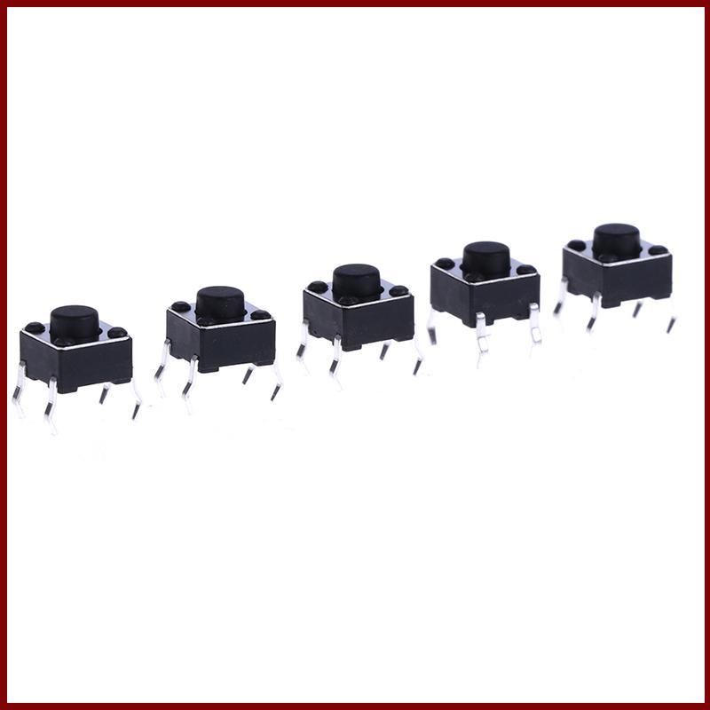 【พร้อมส่ง】20 ชิ้น Mini Micro Momentary Tactile Push ปุ่มสวิทช์ 6*6*5 มิลลิเมตร 4 พินเปิด/ปิด