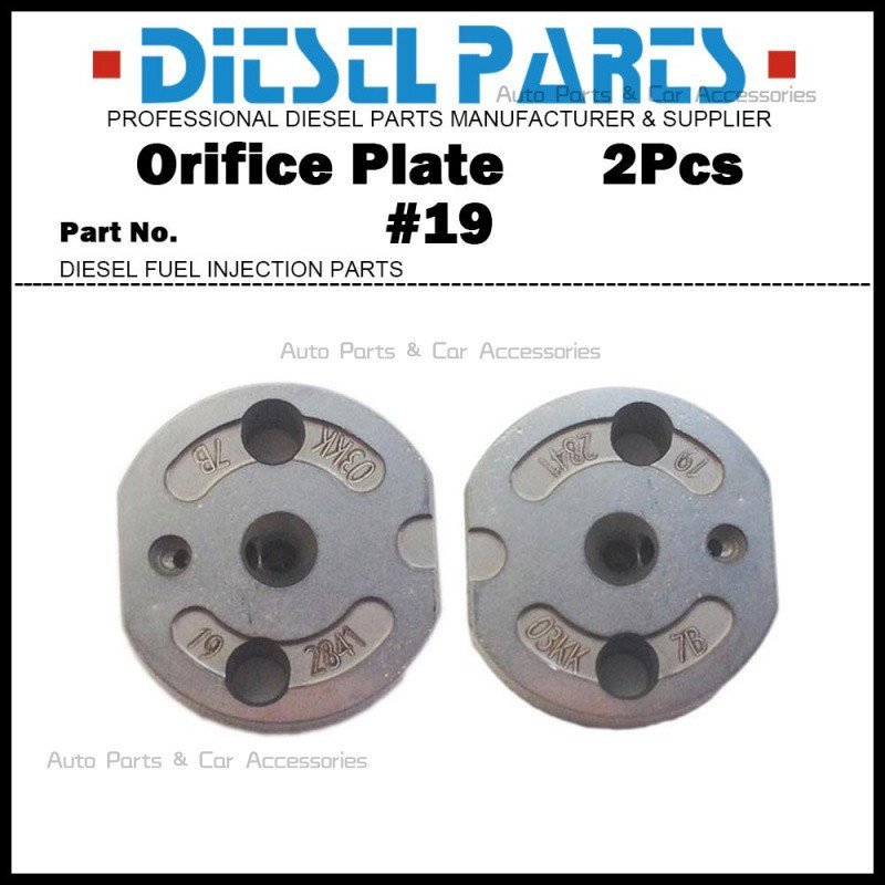 2 ชิ้น Common Rail หัวฉีดควบคุมวาล์ว Orifice แผ่น #19 สําหรับหัวฉีด 095000-8900 095000-5470 095000-0