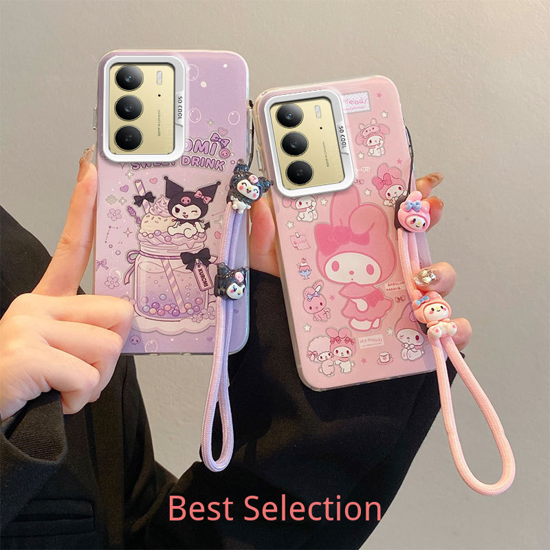 เคส Realme 14X C75Xน่ารักการ์ตูนTPUซิลิโคนอ่อนนุ่มผู้หญิงสร้อยข้อมือเคส YYD