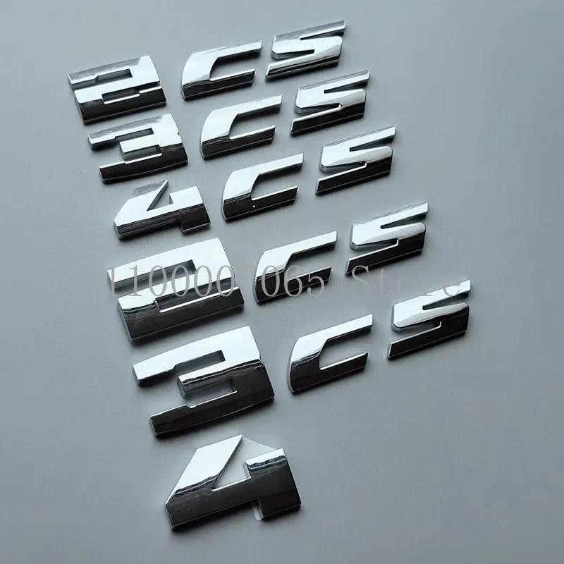 Chrome Cs bond ตัวอักษร Badge ABS สติกเกอร์สัญลักษณ์รถยนต์สําหรับ M2CS M3CS M4CS โลโก้สําหรับ M seri