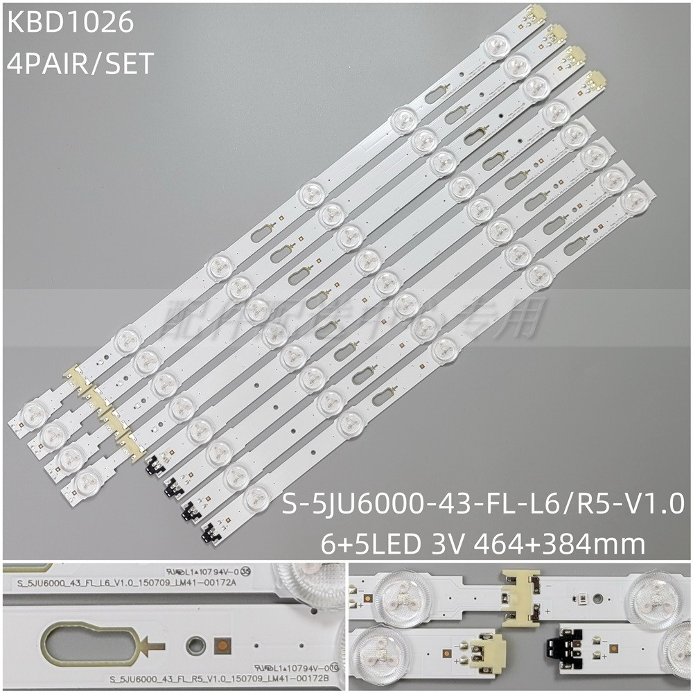4 คู่ * 143 ซม. UE43JU6000 S-5JU6000-43-FL-R5/L6 LM41-00172A 00172B