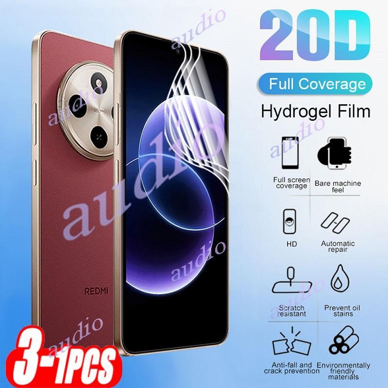 REDMI 17C 4G 3 ชิ้น 20D Full Coverage Hydrogel ฟิล์มสําหรับ Redmi 17C Redmi17C 4G 5G 2026 ป้องกันหน้